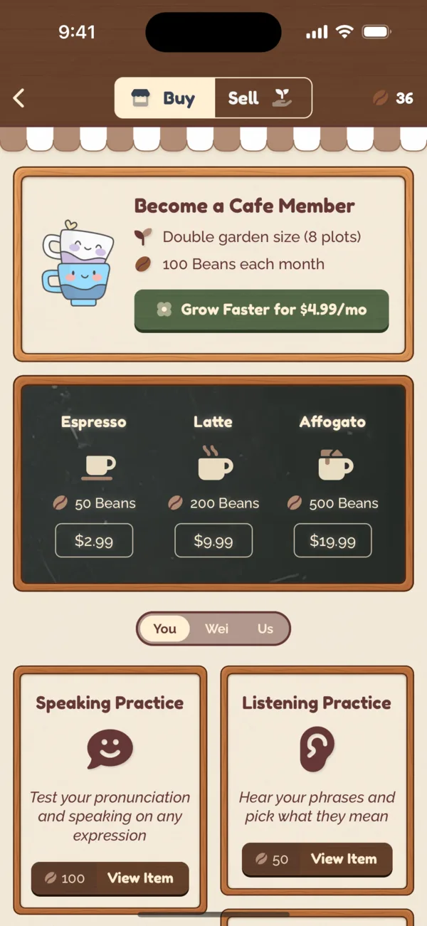 Spend Beans at the Market